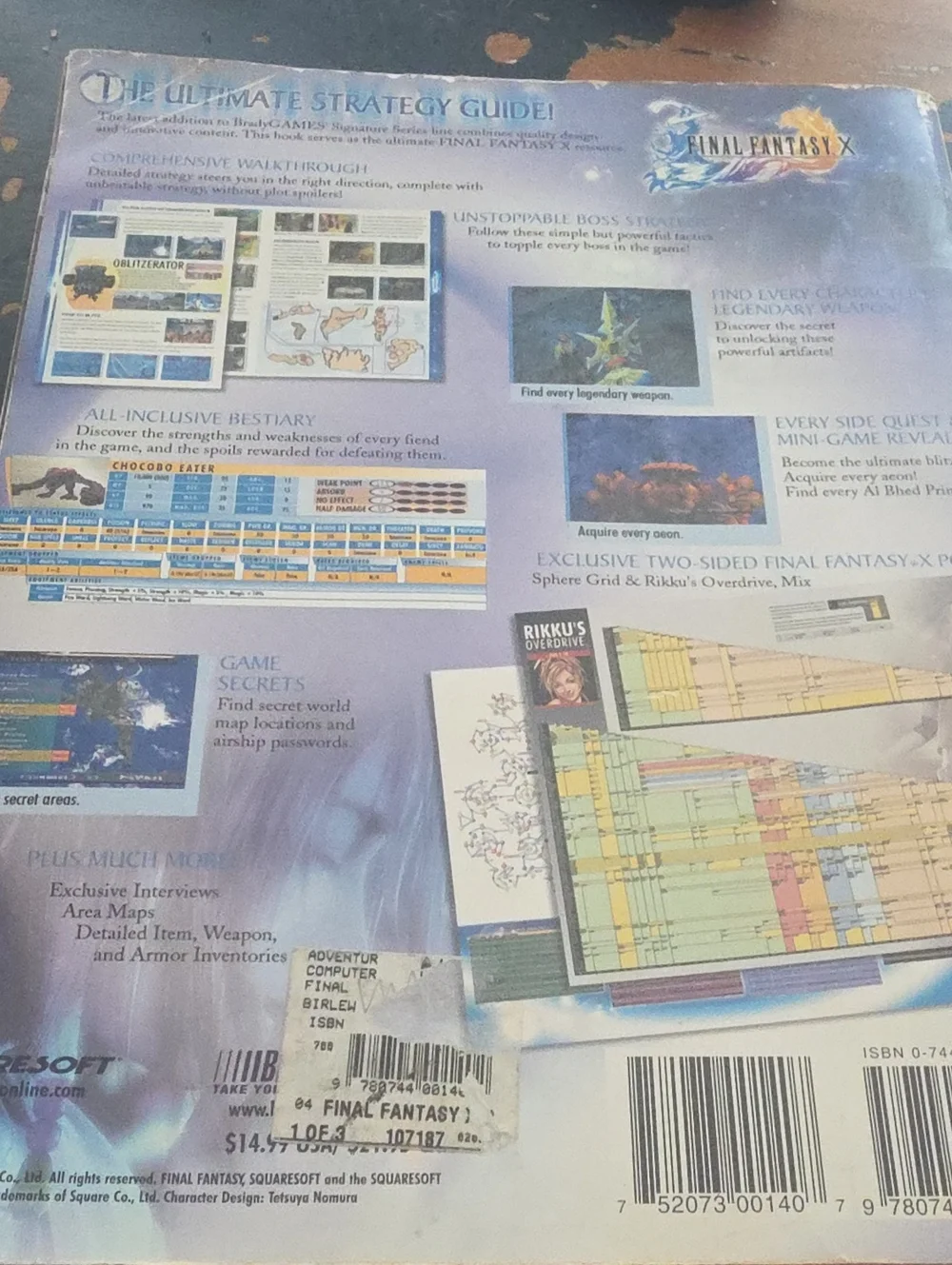 Final Fantasy X Official Strategy Guide - Blue Cover by